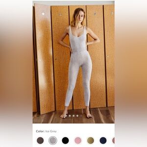 NWOT- Free People Movement “Good Karma Onsie” - Light Grey m/l